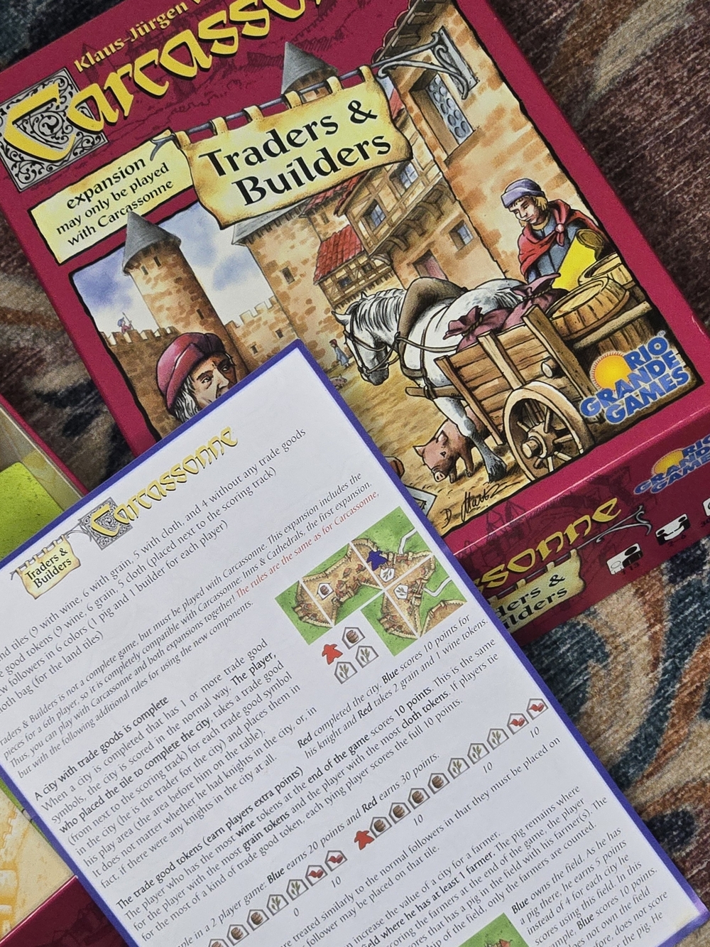 Carcassonne Traders & Builders Expansion - - Red